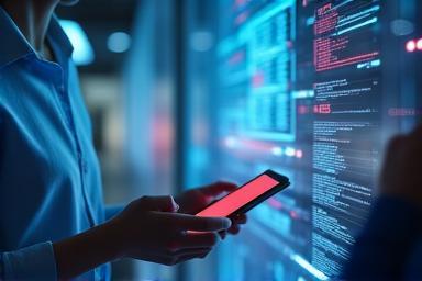 Innovaciones tecnológicas con dispositivos y personas usando tecnología