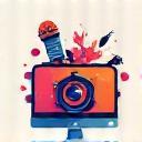 Icono representativo de creación de contenido multimedia para marcas